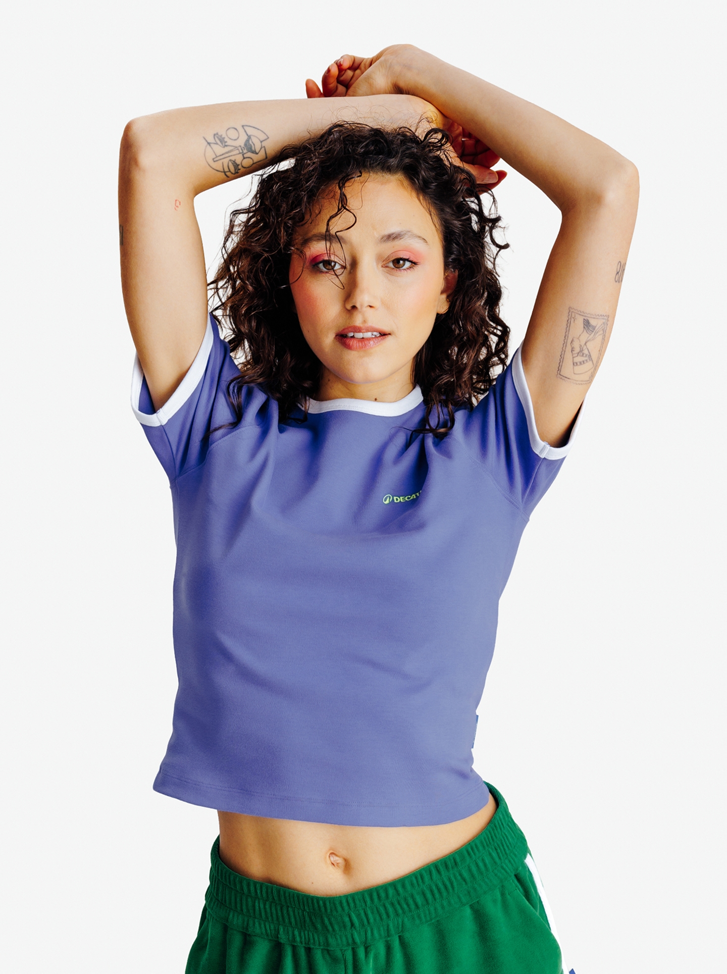 Camiseta crop - Morada