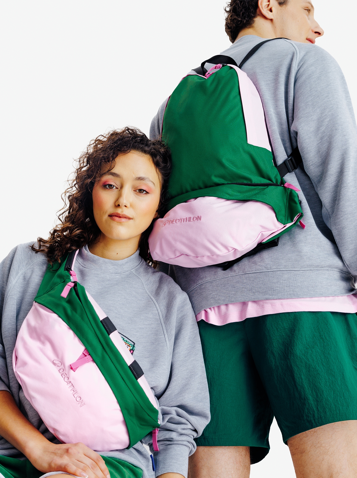 Mochila - Verde y Rosa